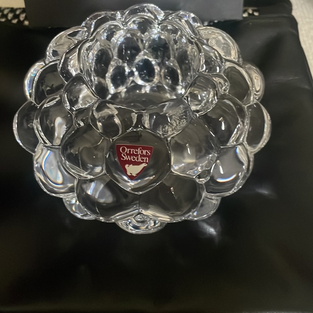 ORREFORS RASPBERRY VOTIVE - Picture 3 of 4